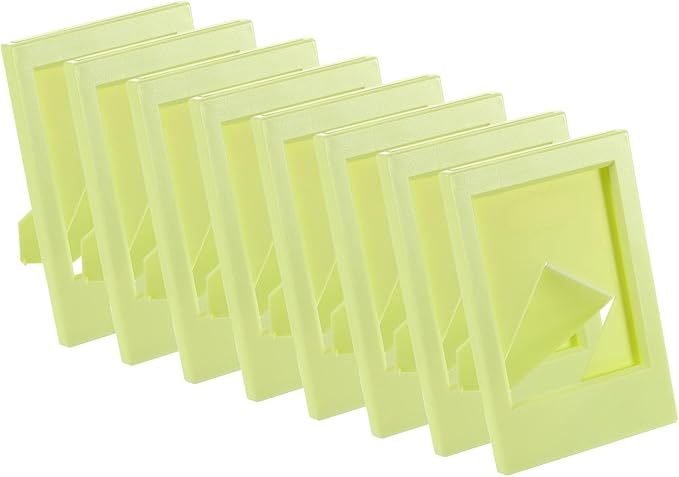 uxcell 8 Pcs Mini Picture Frames 2.4 x 3.6 Inch Rectangle Small Picture Photo Frame Holder for Tabletop Display Photos Paintings Landscape Posters Artwork, Dark Green