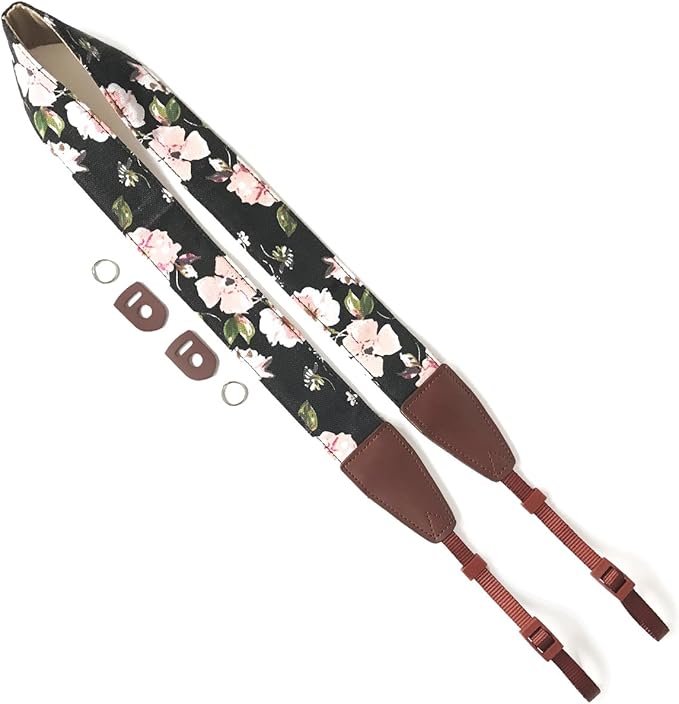 Alled Camera Strap Neck, Adjustable Vintage Floral Camera Straps Shoulder Belt for Women/Men,Camera Strap for Nikon/Canon/Sony/Olympus/Samsung/Pentax ETC DSLR/SLR