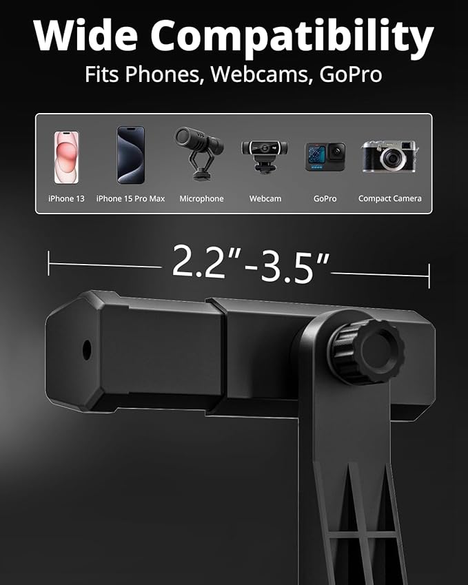 UBeesize 12" Desk Ring Light with Stand & Phone Holder - Adjustable Studio Light for Photography，Zoom Meetings, YouTube, TikTok, Live Streaming