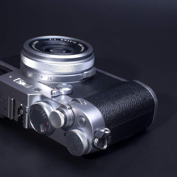 Metal Soft Shutter Release Button,Delicate Camera Shutter Button Knurled Shape Silver(2-Pack)