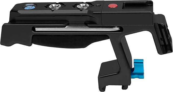 KONDOR BLUE | Talon XL Top Handle with Trigger REC for Cameras | NATO Rail, Arri mounts, Cold Shoes, Remote Start/Stop REC Button, Molded Rubber Grip, & Bubble Level | Black