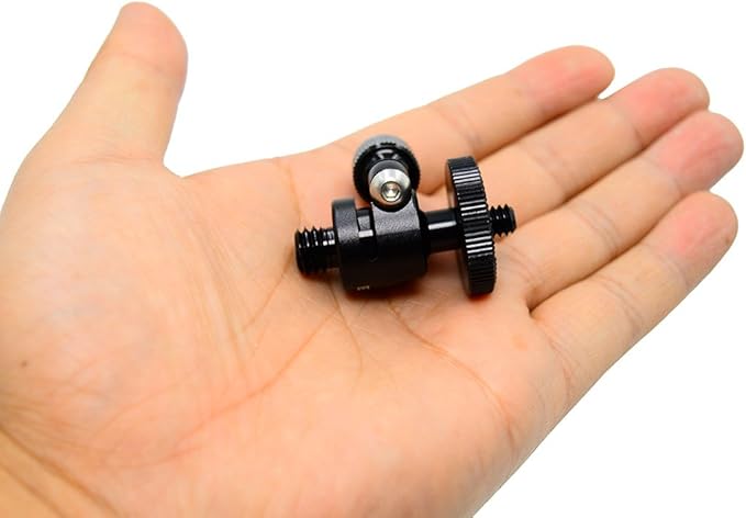 koolehaoda Mini Ballhead Camera Tripod Ball Head Mount and 1/4 to 3/8 Connector (1/4 to 3/8 Connector)