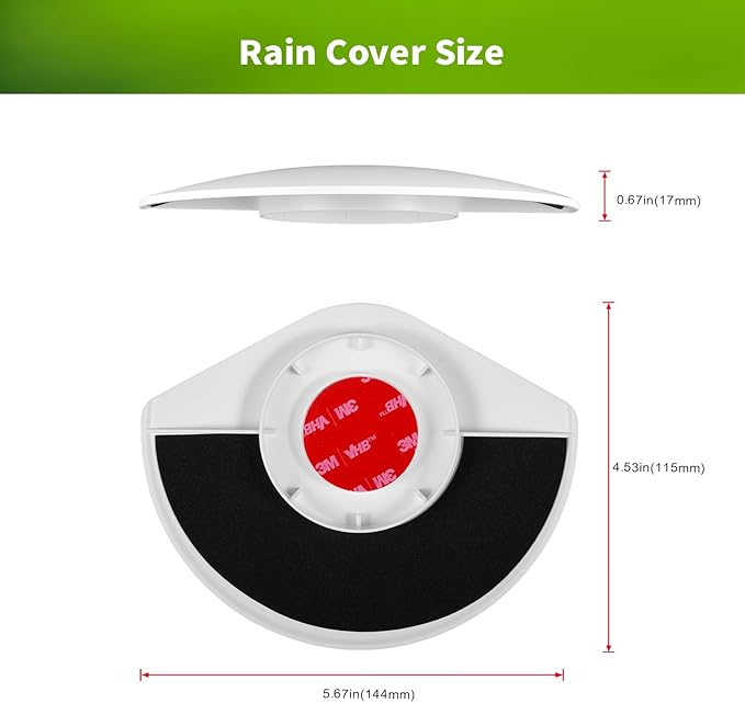 Sun Rain Shade Camera Cover for Ring Stick Up Cam, Camera Shield for Resistant UV, Protective Weather Shield for Outdoor Use (White)
