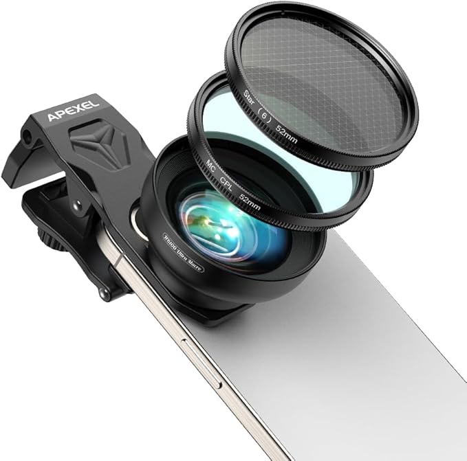 APEXEL 100Ultra Macro Lens with CPL Starlight - Enhanced Version Smartphone Lens for iPhone, Samsung, Pixel | Pro Macro Photography of Flowers, Iinsects, Jewelry, Food Details and Other Small Objects