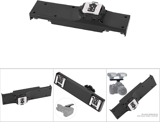 Hot Shoe Flash Bracket Splitter for I-TTL, Hot Shoe Splitter for SLR Camera Camcorder