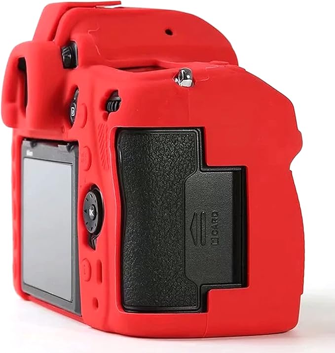 Professional Secure Silicone Camera Case Cover Housing Body Skin for Nikon D780 FX-Format Digital SLR Camera (Red)