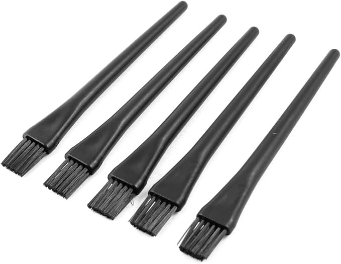 uxcell 5 Pcs Anti Static ESD Dust Cleaning Brush Black for PCB Motherboards
