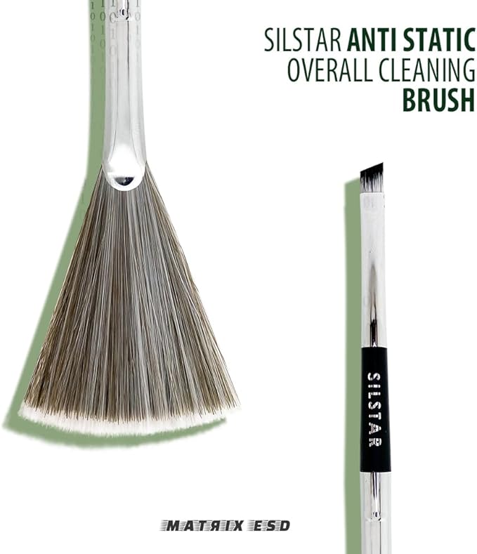 Matrix 202 Anti Static Overall Dual-Action Cleaning Brush with Long Hair Ideal for Model Kits, Figures, and Intricate Items