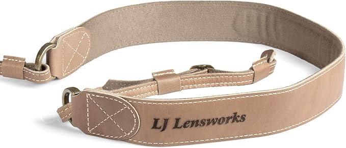 MegaGear Personalized Genuine Leather Camera Strap Custom Engraved DSLR & SLR Shoulder/Neck Strap