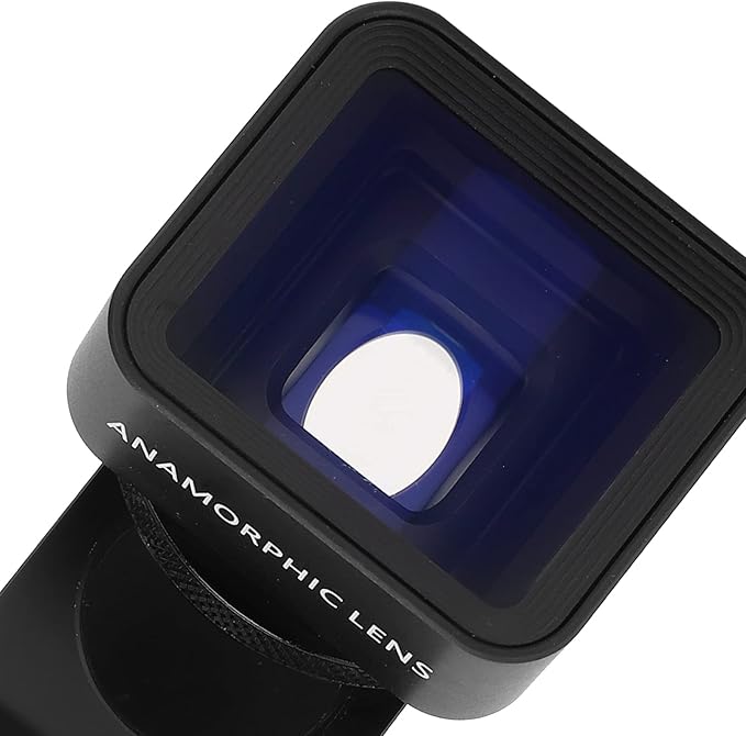 Mobile Anamorphic Lens 1.33X Wide Screen Deformation Lens, Aluminum Alloy Optical Glass, High Definition Video, Easy to Install, for Smart Phones and iOS Pads