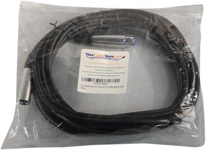 Your Cable Store 25 Foot XLR 3 Pin Microphone Cable