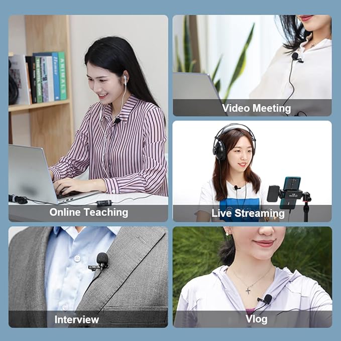 BOYA by-M1 Pro II Universal Clip-on Microphone Omni-Directional Condenser Lapel Mic 3.5mm TRRS Plug 6M Long Cable Plug-and-Play for Smartphone Camera Camcorder Audio Recorder Computer