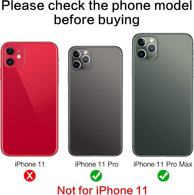 2PCS ASDAWN Back Rear Camera Lens Glass Replacement for iPhone 11 Pro and 11 Pro Max Camera Lens Replacement with Pre-Installed Adhesive + Installation Manual + Repair Tool Kit