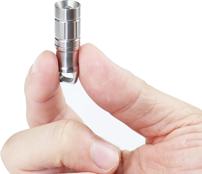 e1 The World's Smallest Flashlight Micro Tiny Mini Keychain Light Long-Lasting Safety Light for Everyday Carry Emergencies Outdoor Dog Walking Hiking Camping Nice Gift for Parents and Kids.