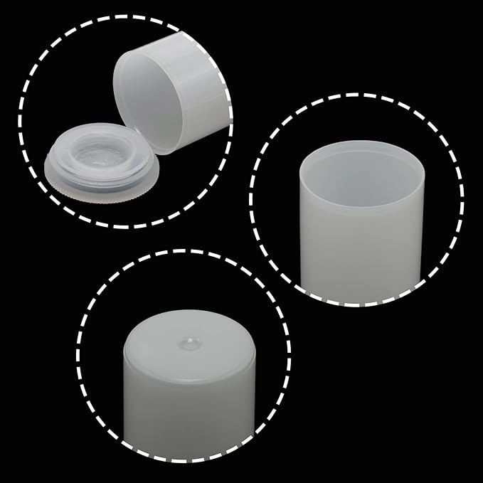 PINE & LINEN 12pcs White Film Canisters with Lids,33mm/1.3inch Caliber Plastic Film Canisters Camera Reel Containers, Storage Containers for Science Art Projects/Sewing Hobbyists
