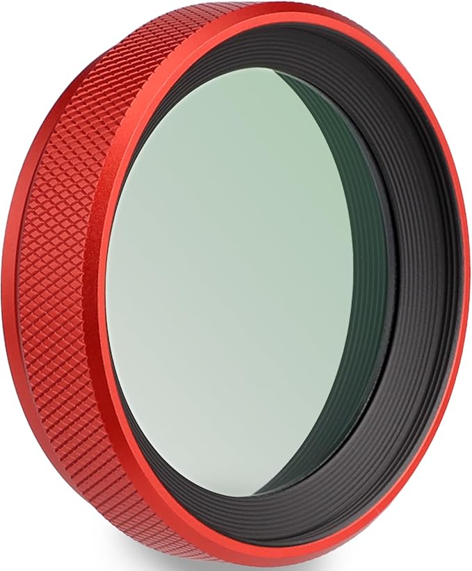 Haoge LUV-X54R Metal Lens Hood with MC UV Protection Multicoated Ultraviolet Lens Filter for Fujifilm X100VI Fuji X100V Camera Red