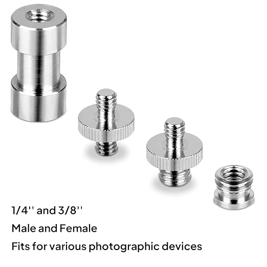 Camera Screw Set - 20pcs Tripod Adapter Mounts for 1/4" to 3/8" Light Stand Monopod Ballhead Flash Shoulder Rig