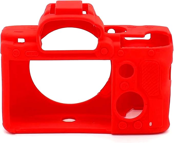 Professional Secure Soft Silicone Camera Case Bag Housing Rubber Body Skin for Sony Alpha A7iii a73 A7R3 A7Riii a7R Mark III a7 Mark III Digital SLR Camera Protective Case (Red)
