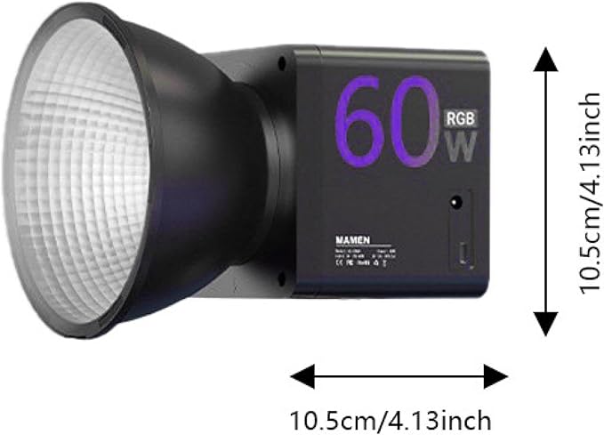 Handheld Portable Video Light, Live Streaming Atmosphere Lighting, LED Video Light with RGB & 24 Scene Modes, 60W 2500 6500K Adjustable Charging Type C for Outdoor & Shooting (A)