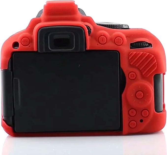 Professional Secure Silicone Camera Case Cover Housing Body Skin for Nikon D5300 Digital SLR Camera (Red)