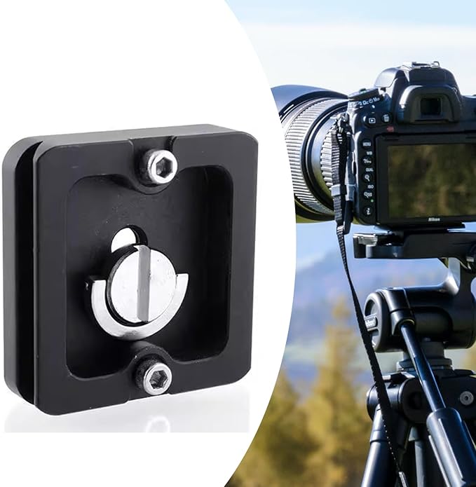 Quick Release Plate PU40 Tripod Mount with 1 / 4inch Screws D-Rings Screw for DSLR Cameras Ball Head Camera Release Plate