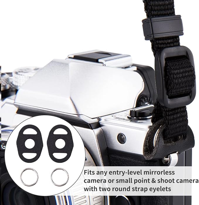 JJC Soft Camera Neck Shoulder Strap for Canon M50 M5 M6 Mark II SX70 SX60 G1X G5X G7X G9X Panasonic GH6 G85 G95 G100 GX85 GX95 G7 G9 GX9 GX8 FZ80 FZ300 FZ1000 II Olympus OM-D E-M10 E-M5 E-M1 & More