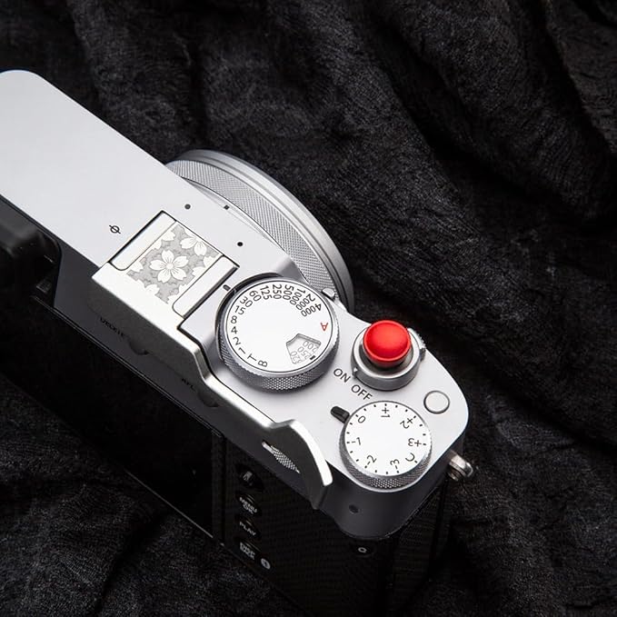 Metal Thumb Grip with Hot Shoe Cover for Fujifilm X100V/X100VI Camera Hot Shoe Thumb Hand Grip (Flowers)