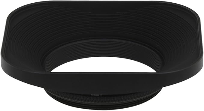 Haoge LH-LC43B 43mm Square Metal Screw-in Lens Hood with Cap for Voigtlander Nokton Classic 35mm f1.4 40mm f/1.4 MC SC VM, Carl Zeiss Biogon T ZM 35mm f2.8 35mm f2, Leica X Typ 113 Lens Black