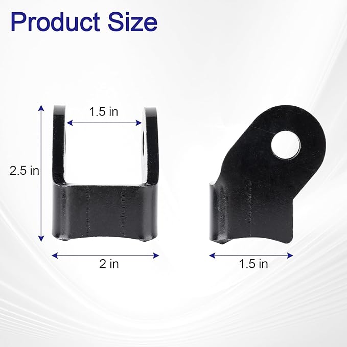 Shock Bracket Weld On Shock Mount - Heavy Duty Brackets for Off-Road Trailers Rear Axle Shock Mount Bracket Kit, Thick Weld On Shock Brackets - 1 Pair