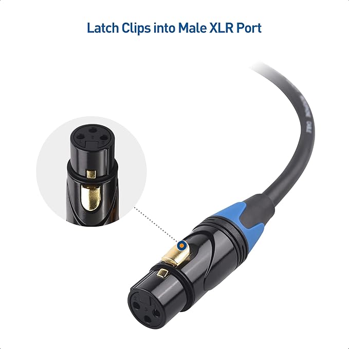 Cable Matters 3-Pack Color-Coded Premium Shielded XLR Cables - 3ft, Oxygen-Free Copper (OFC) XLR Microphone Cable Male to Female, Black