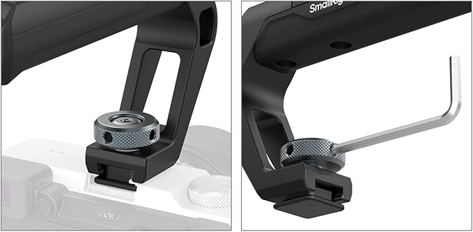 SMALLRIG Lightweight Cold Shoe Top Handle, Tiny Camera Top Grip Only 113g, Handgrip with Locating Hole for ARRI and Two Cold Shoe Mounts, for Camera and Camera Cage - 5976