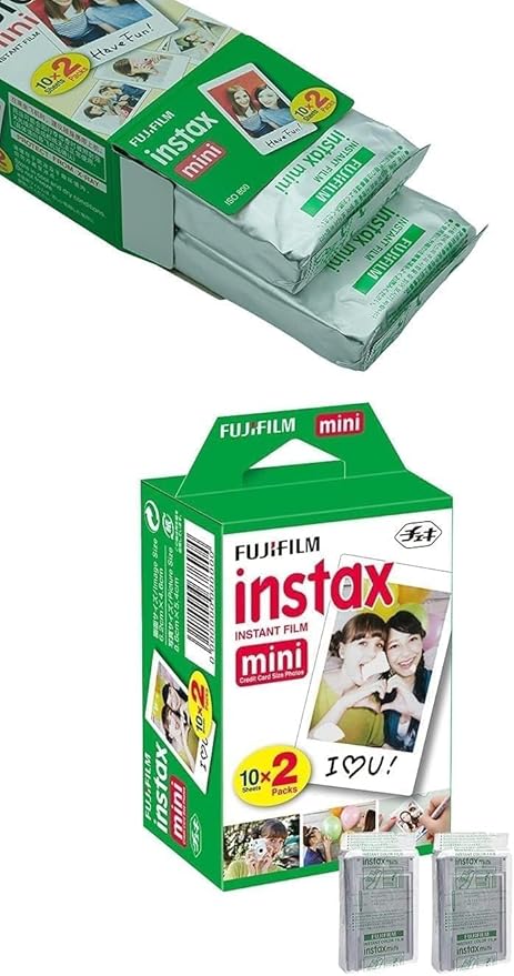 Fujifilm 16437396 Instax Mini Twin Pack Picture Format Instant Daylight Film Pack of 3 (60 Shots)