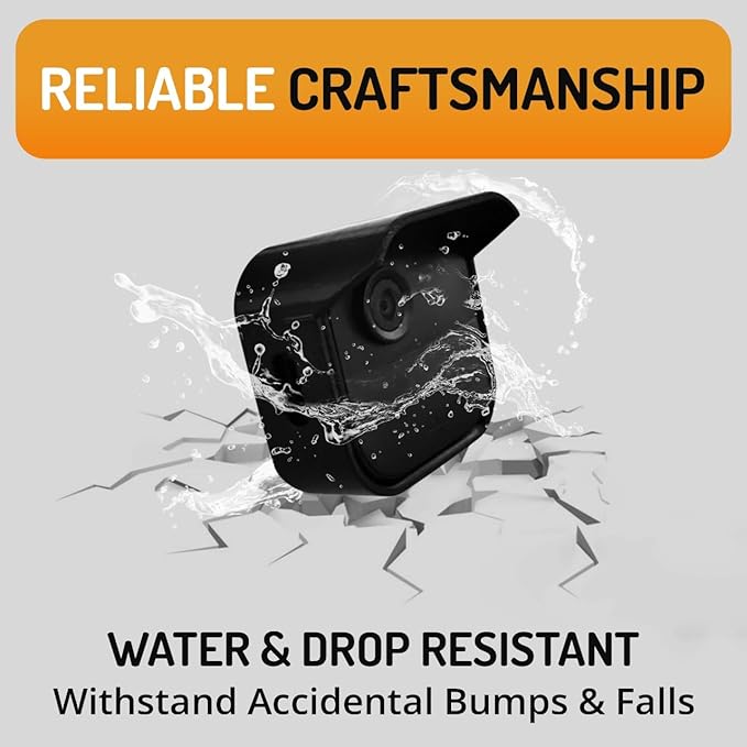 SplashNColor Blink 4 Outdoor Camera Waterproof Cover – Weatherproof Protective Skin Cover for Blink Outdoor 4 – Durable Blink Covers for Outdoors Waterproof - Easy Installation - 2 Pack - Black