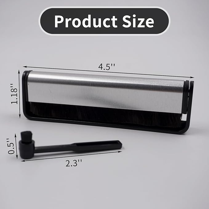 Record Cleaner Brush, Ultra Carbon Fiber Record Cleaner, Anti-Static Gentle Record Cleaning Tools with Record Player Needle Cleaning Brush, Record Player Accessories