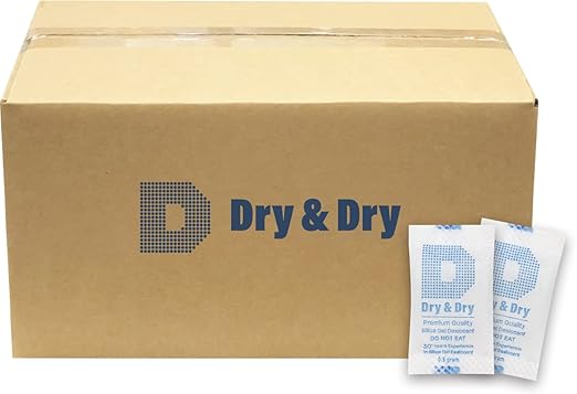 Dry & Dry 0.5(Half) Gram [20000 Packets] Silica Gel Packets Desiccants Silica Gel Packs - Food Safe Silica Packets Silica Gel Desiccant Packs for Storage