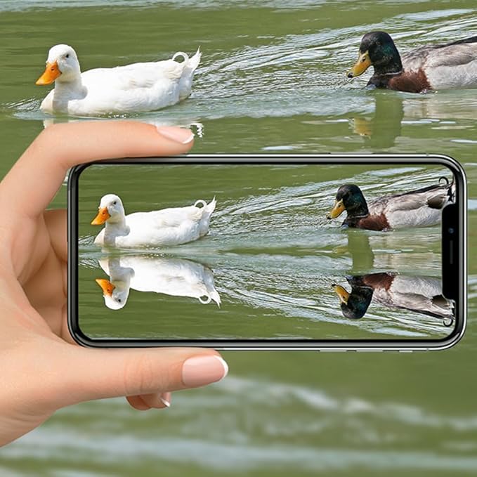2 Pcs Smartphone Camera Mirror Reflection Clip Kit-New Upgrade, Smartphones Camera Lens, Mirror Effect Lens, Mirror Reflection Phone Clip for All Phones