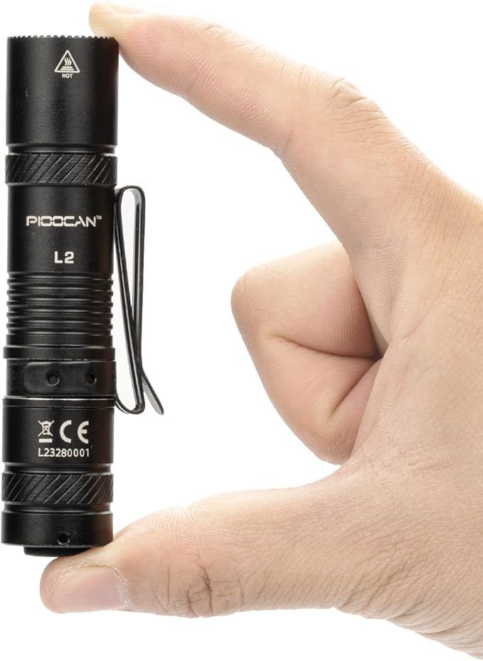 Rechargeable Flashlights 1200 Lumens EDC Flashlight, AA Pocket Flashlight High Lumens with Clip, Super Bright Small Flashlights, 4 Modes Flash Light for Camping, Home, and Emergencies (Black)