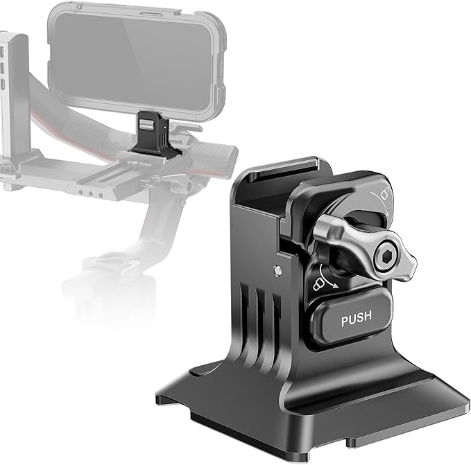 NEEWER Phone Tripod Mount with Arca Type Base, 1/4" Threads, Quick Release Clamp Compatible with iPhone 16 Pro Max S25 Ultra Phone Cage DJI RS4 Mini RS4 RS3 Pro RS2 RSC2, PA124