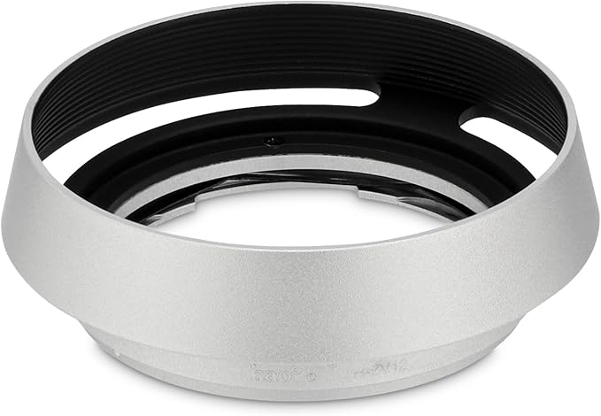 Haoge LH-ZV12 Round Metal Lens Hood Compatible with Carl Zeiss C Biogon T* 4.5/21 21mm f4.5 ZM, C Sonnar 1.5/50 50mm f1.5 ZM Lens Silver