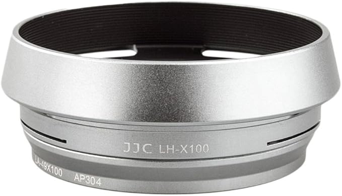 JJC LH-JX100 Silver Metal Lens Hood Adapter Ring for Fujifilm X100 X100S X100T Replace AR-X100