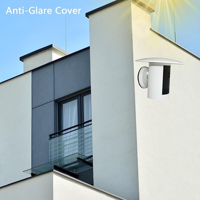 UV Rain Cover Compatible with Ring Outdoor Cam Plus(new-est Model), Weatherproof Camera Protector, Sun Shade Camera Cover, Anti Glare, White, 1Pack