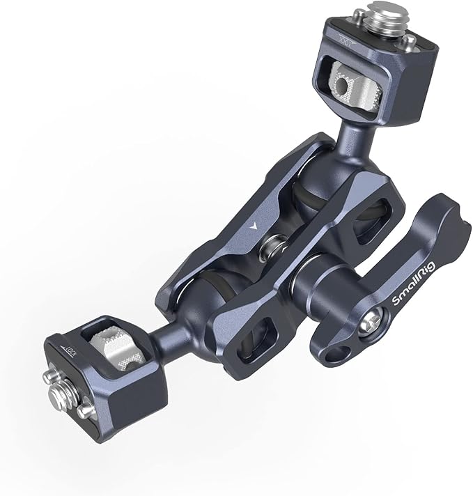 SMALLRIG Articulating Magic Arm with 3/8"-16 Locating Screw for ARRI and 1/4"-20 Screw (with Retractable Pins), 360 Degree Rotation, Max Load of 12 Ib for Monitor, Camera, and Lights 3874