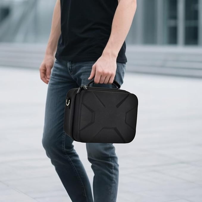 Comecase Hard Camera Case for Canon EOS Rebel T7 R50 R100 R10 R5 R6 R8 Mark II, DSLR Mirrorless Camera Bag with 6 Slots &Adjustable Divider for Lens and Accessories, Travel Storage, Jet Black