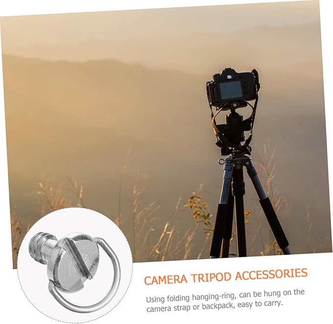 12pcs Folding D-Ring Screw Adapter for Camera Tripod Quick Release Plate Mount Accessory