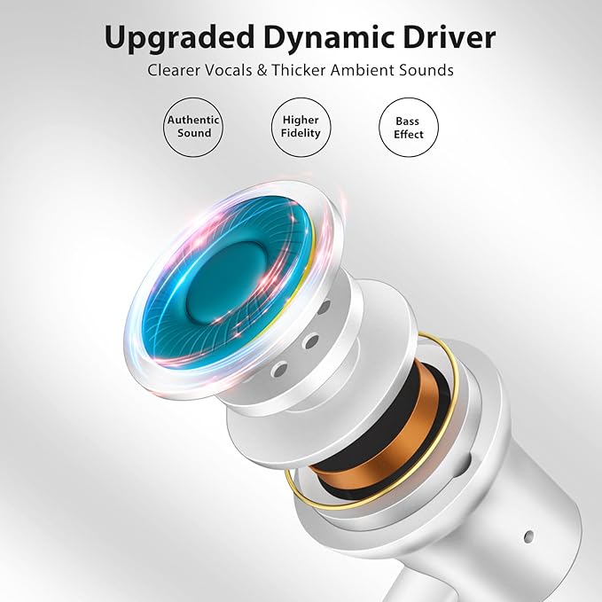 Jiunai USB C Earbuds for iPhone 17 16 15 Galaxy S25 Type C Wired Headphones with Mic in Ear Magnetic Snap S M L Ear Tips Stereo Ear Buds for Samsung S26 S24 for iPad Pro M5 Pixel 10 9 Pro Silver