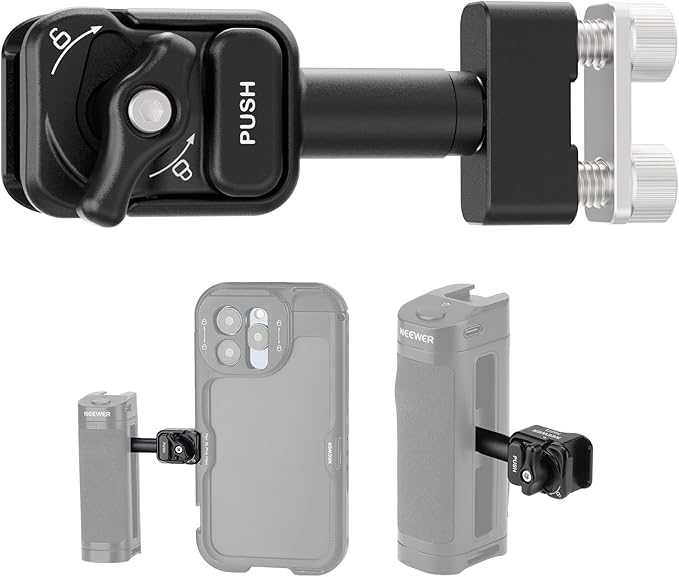 Neewer Quick Release Side Handle Mounting Adapter, Phone Cage Clamp Compatible with CA022H CA023H CA067H CA068H CA069H PA005E PA028E Side Handgrip, PA071