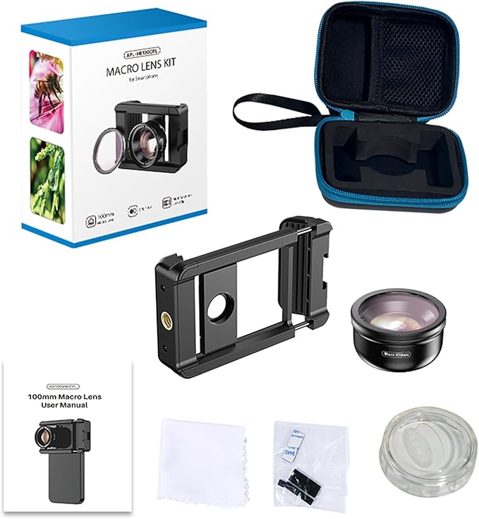 10X Macro Lens for Smartphone, Micro Photography Lens Attachment with CPL Filter and Universal Clip, Micro Phone Lens for Professional Macro Photography of Flowers Jewelry Food Details
