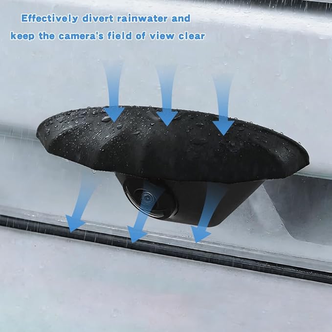 2Pcs Rear View Backup Camera Cover,Universal Car reversing Camera Rain Cover,Car Thick Cameras Protection Sticker,Silicone rain Sticker,Non-Destructive Adhesion(Black,Size:10 * 2 * 2cm)
