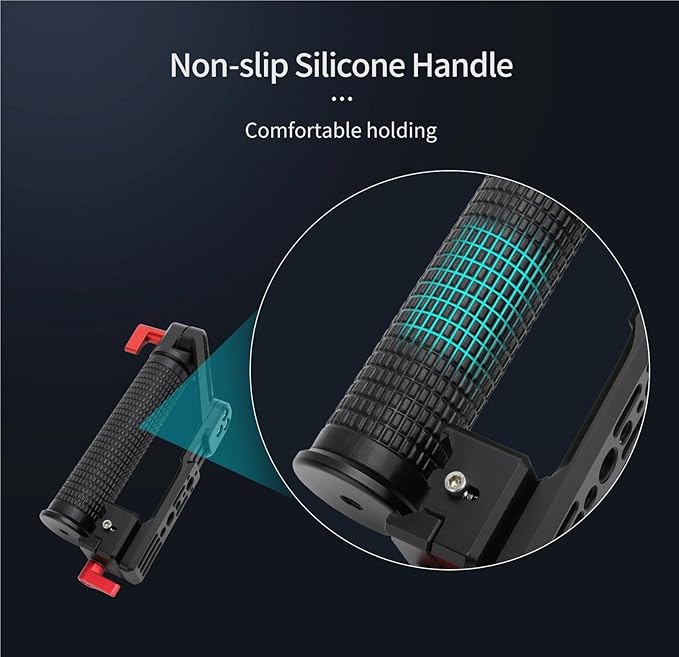 Compatible for Adjustable Angle Handgrip, Aluminum Alloy Stabilizer Handle for Camera Gimbal Support with Mounting Screw