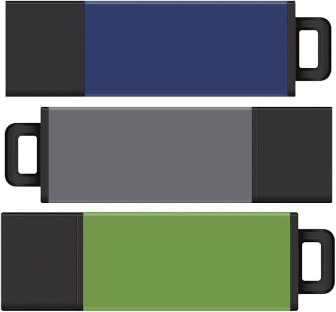 Centon DataStick Pro2 USB 2.0 Flash Drive 16GB x 3, Teal, Blue, Orange (S1-U2T01-16-3)